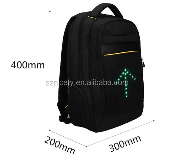 New Remote Controlled Safety Led Light Safety Signal Cycling Backpack Laptop Backpack