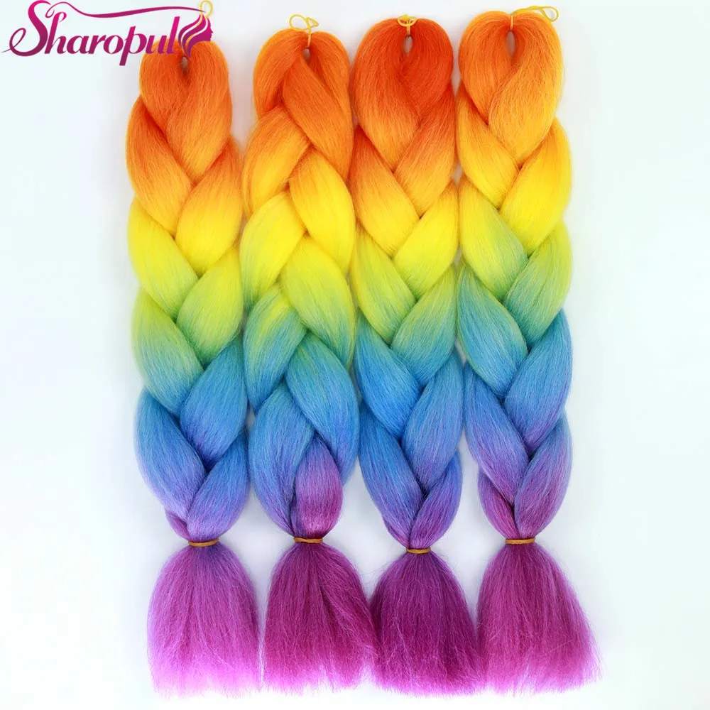 Top Quality Fiber 48inch 60colors Synthetic Jumbo Braid Hair For Crochet Ombre Braiding Hair Extensions