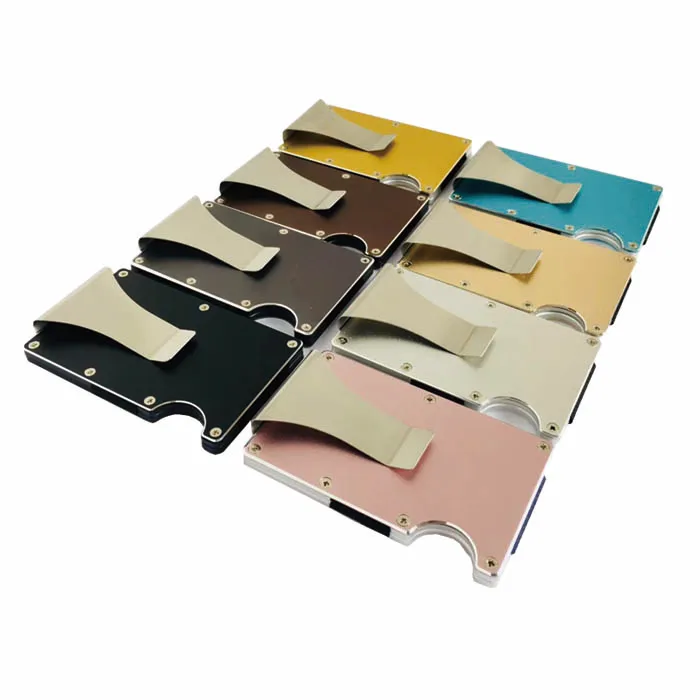 Custom carbon fiber money clip Men wallets Thin Slim Minimalist Pocket RFID Real Forged Carbon Fiber Card holder for amazon sell