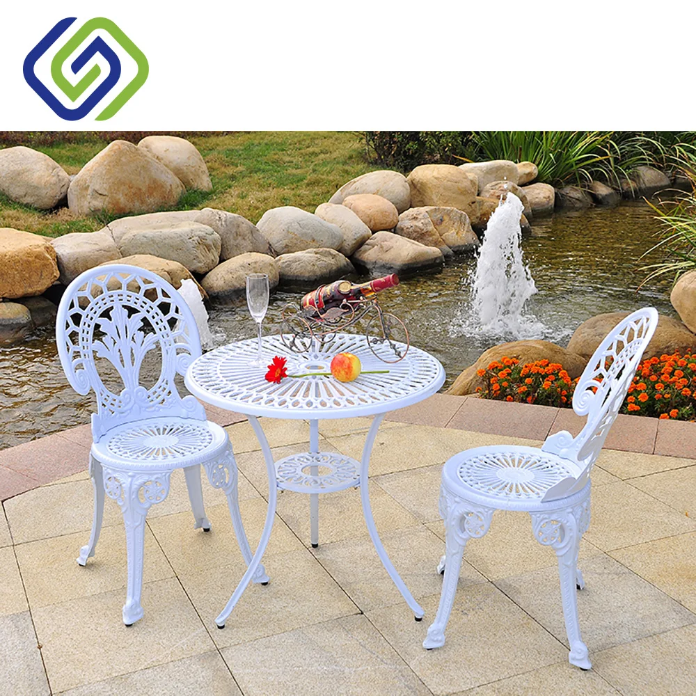 white antique heb wrought iron outdoor garden chair patio furniture set