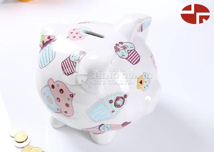 Large Money Saving Piggy Bank,Premium Ceramic, Coin Bank