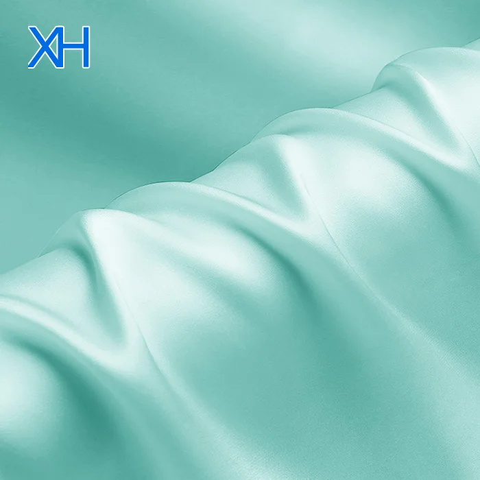 Hot Fashion Shiny Plain Satin Silk Sarees Fabric Charmeuse with Low Price by Xinhe Textiles