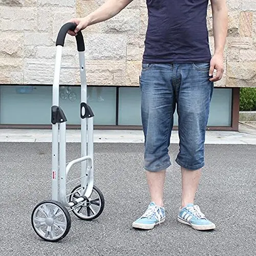 Wholesale 100%polyester Christmas market grocery folding shopping trolley for factory