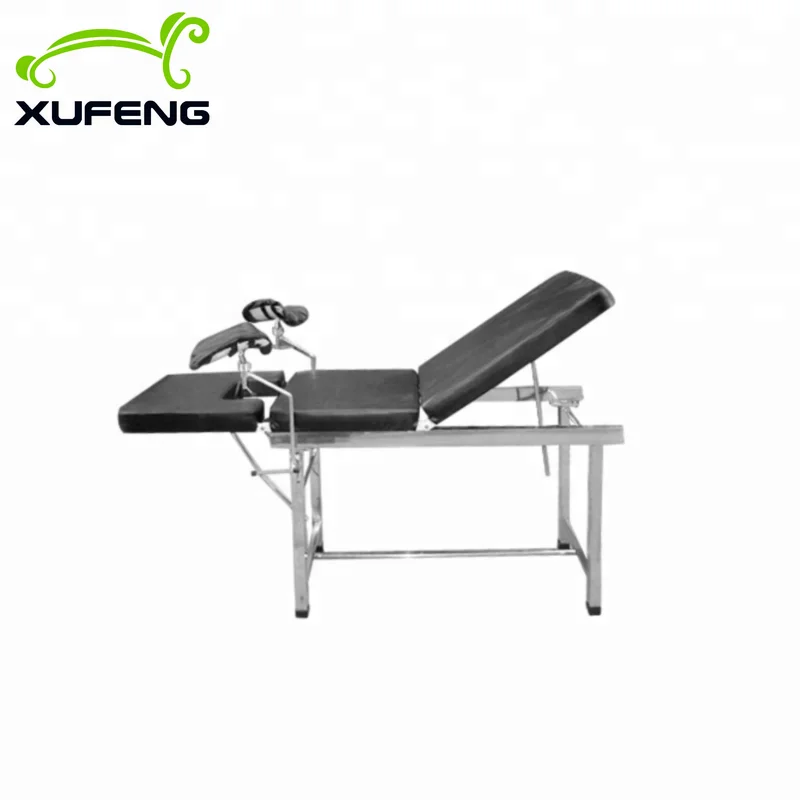 Stainless steel gynecological examination table/obstetric delivery table