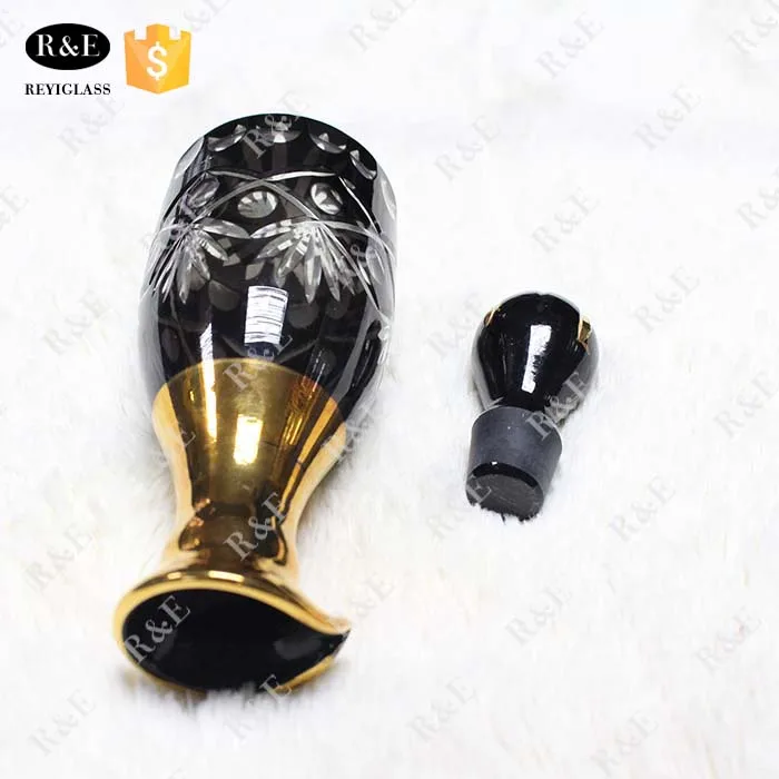 120ml golden decanter or gold display bottle for arabic perfume and oud