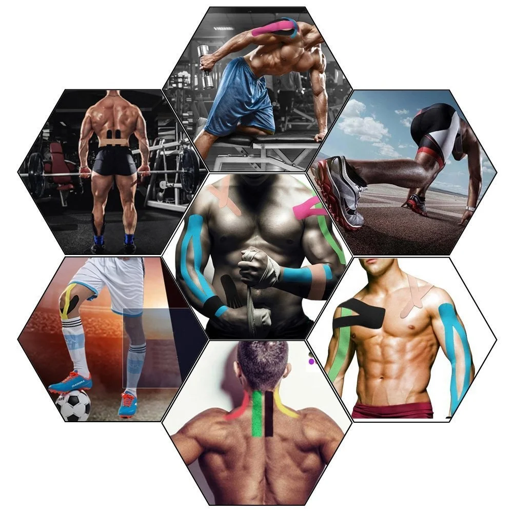 Basketball football high quality muscle joint precut kt tape kinesiology