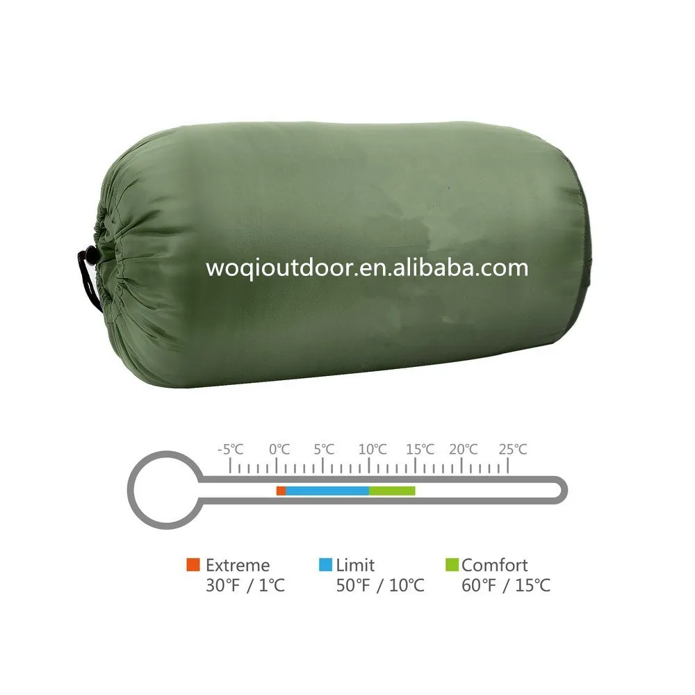 Woqi ultralight sleeping bag Compact Waterproof Windproof Envelope Style hiking camping sleeping bag
