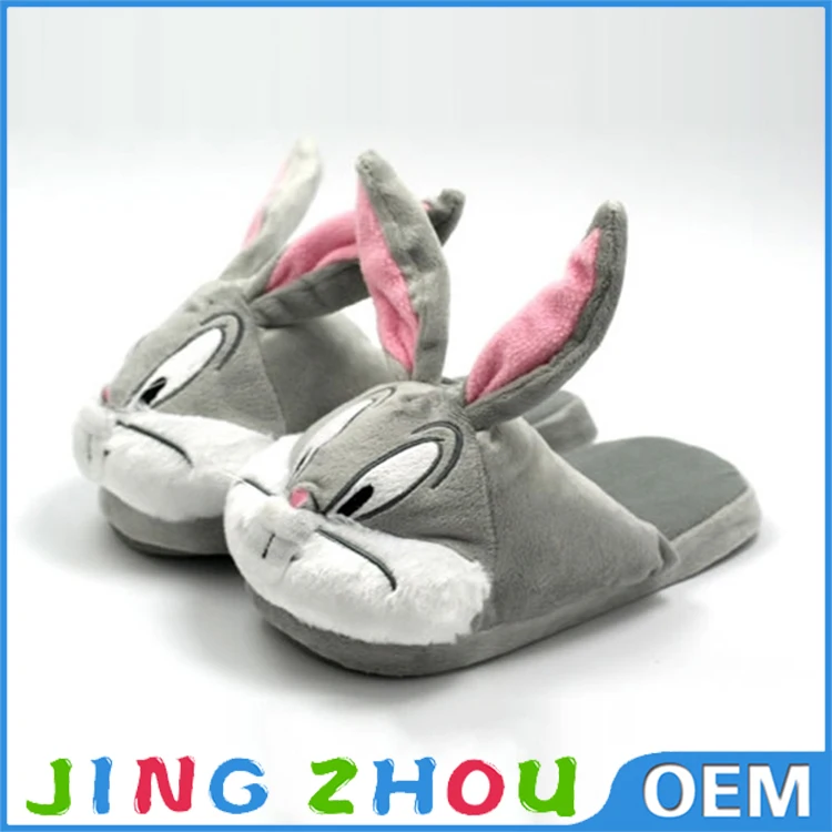 New Design Custom Fashion Stuffed Funny Indoor Animal Plush Slipper