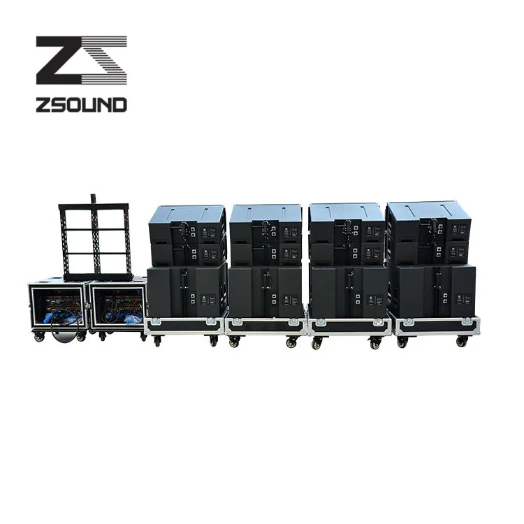 
ZSOUND professional dual 10 inch line array sound speaker with bracket 
