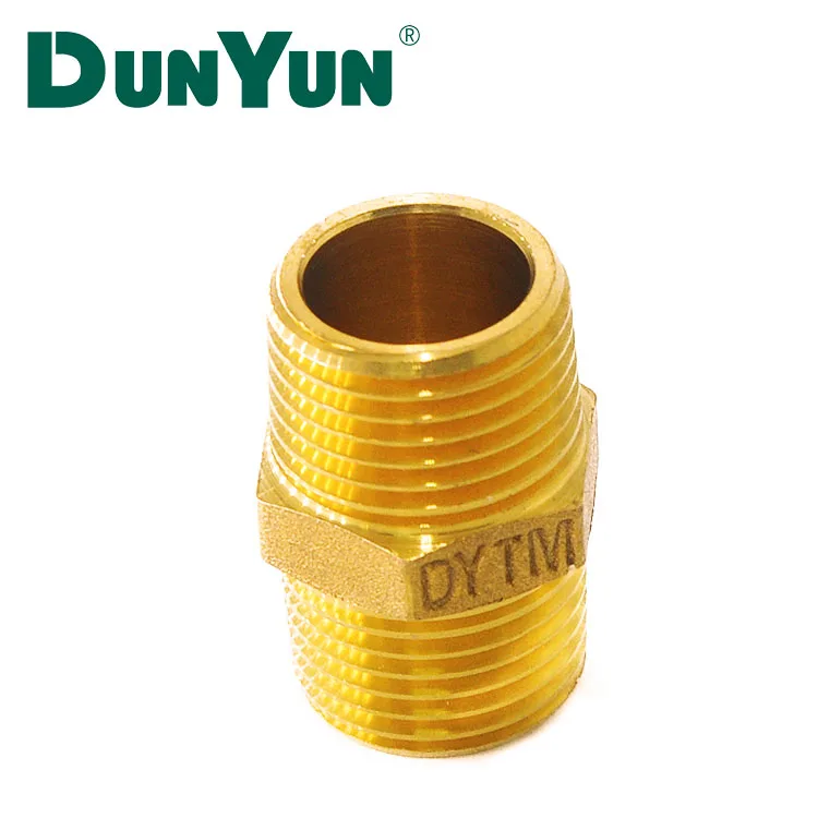 High Quality OEM 1/2-2 inch Nipple Coupling Brass Screw Fitting for plumbing