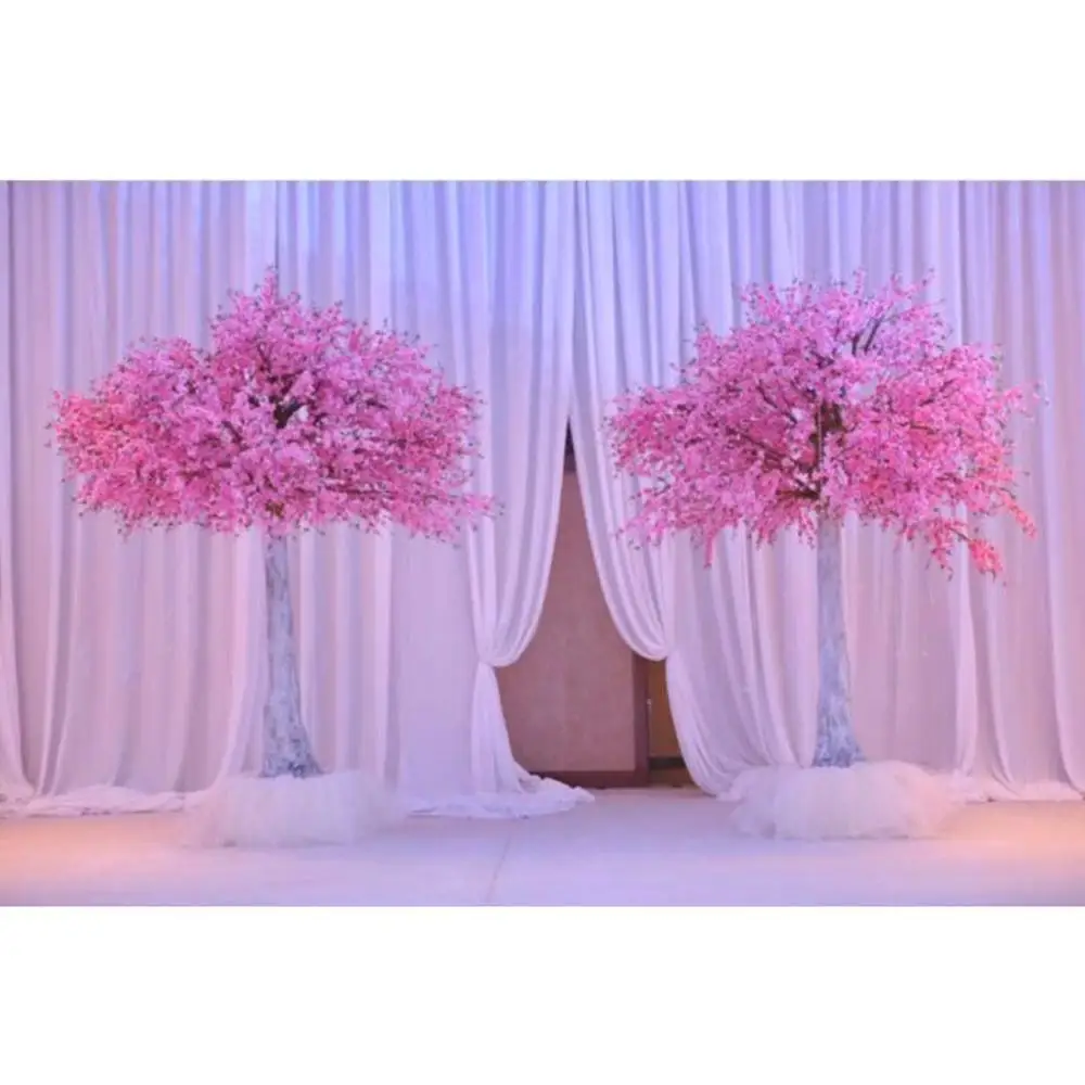Outdoor 1M Small Pink white cherry blossom simulation fake tree artificial flowers and trees