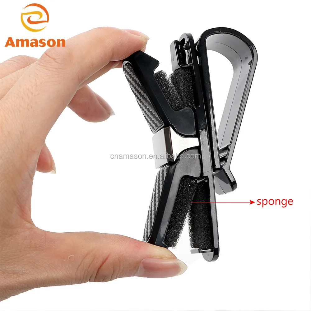 Portable Fastener Cip Eyeglasses Clip Ticket Card Clamp ABS Car Glasses Cases Black Car Sun Visor Sunglasses Holder