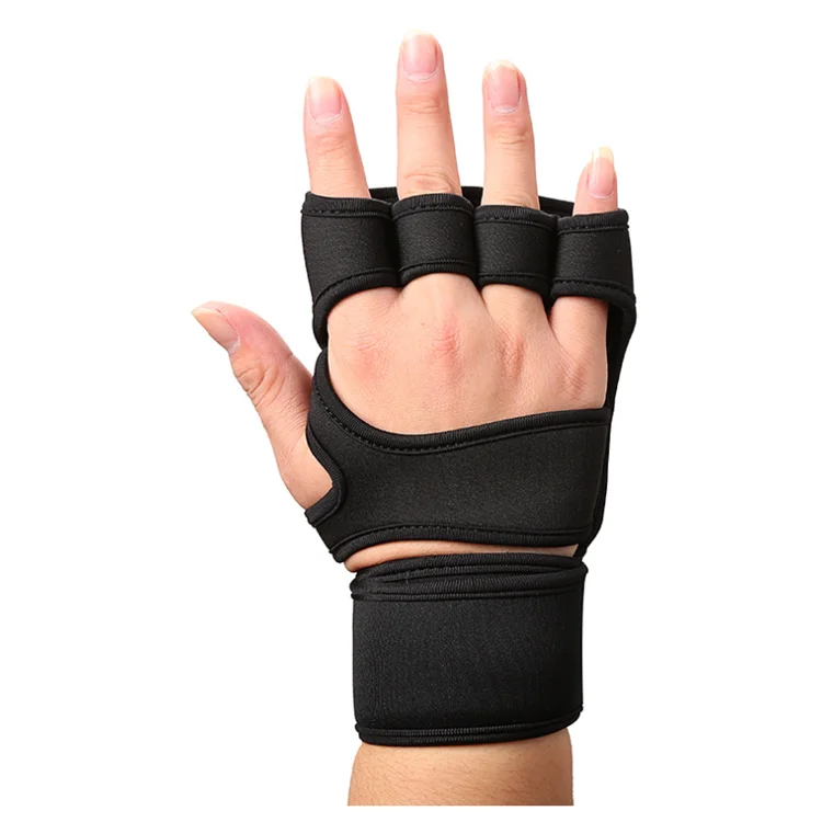 Weightlifting Gym Workout Powerlifting Silicone Sport Wrist Support Fitness Padding Cross Training Weights Gloves