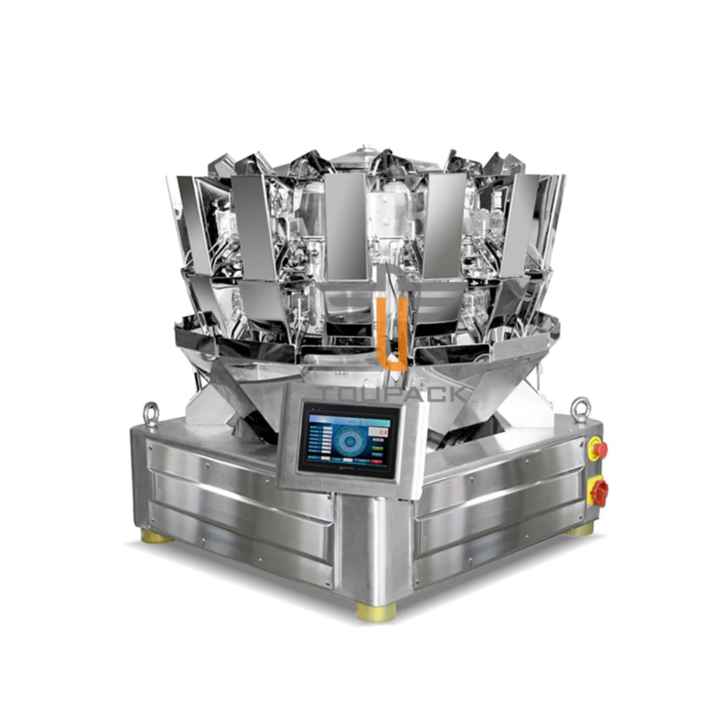 Siemens PLC 10 head multihead weigher for lentils,pistachios,fries,dates,buttons,bolts,screws,mushrooms,etc