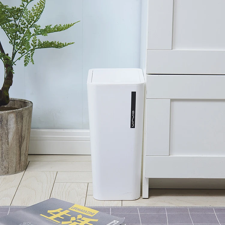 
Push type open top plastic Square trash can 