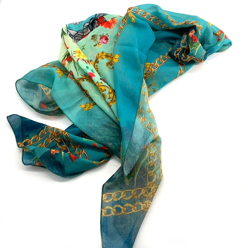 Cheap price women printing hijab square muslim big scarf viscose
