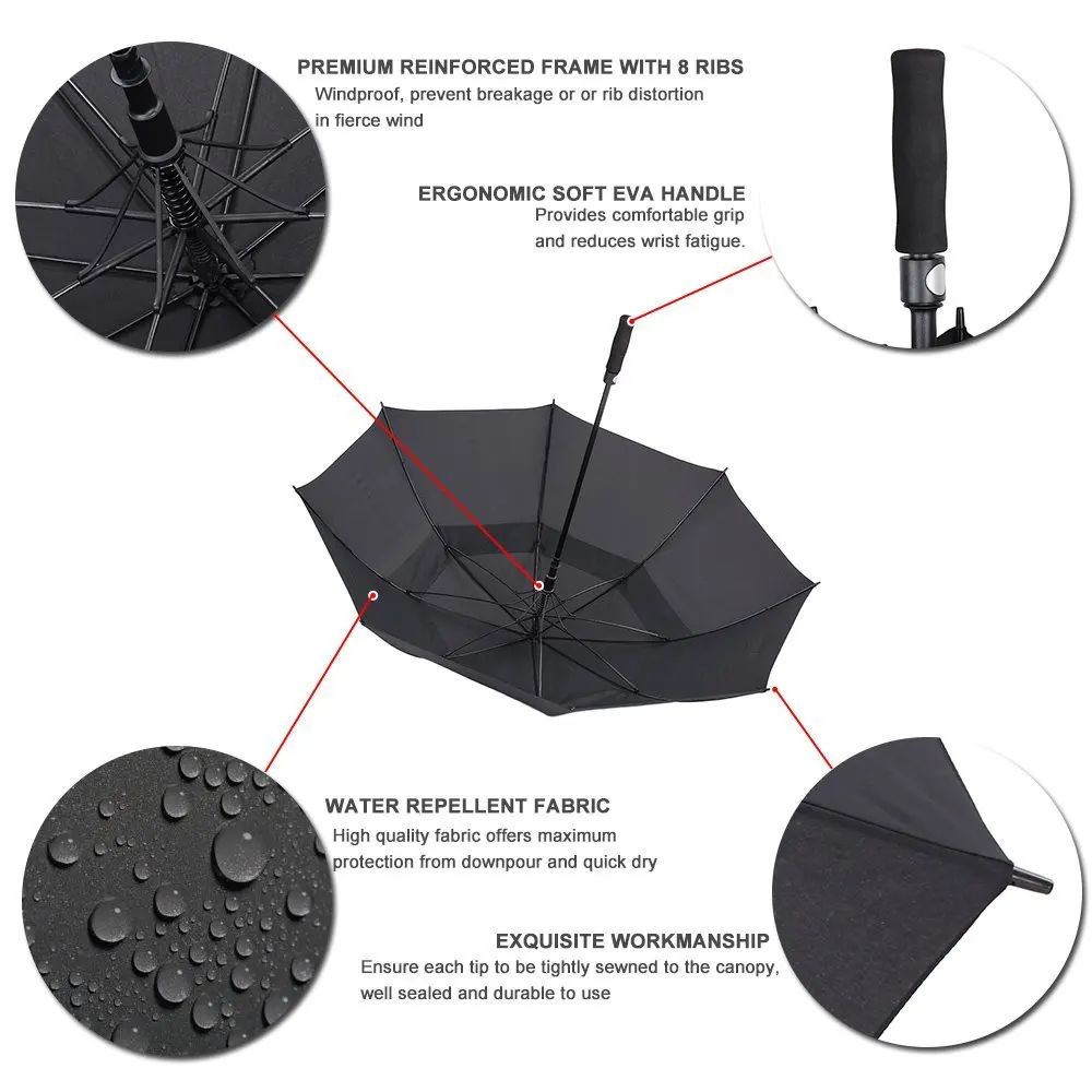 27 inch umbrella factory golf umbrella manufacturer customized logo golf umbrella supplier