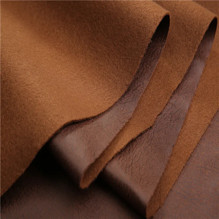 
Wholesale weft knitting solid polyester faux suede fabric 