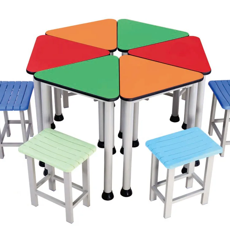 
Flower Kindergarten furniture sets/ preschool moving adjustable high quality desk chairs for Kids 