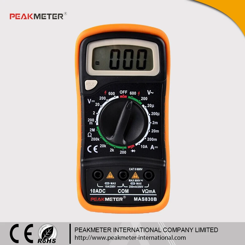 Digital 2000 Counts Same Quality to Mastech Multimeter MAS830B Manual Range