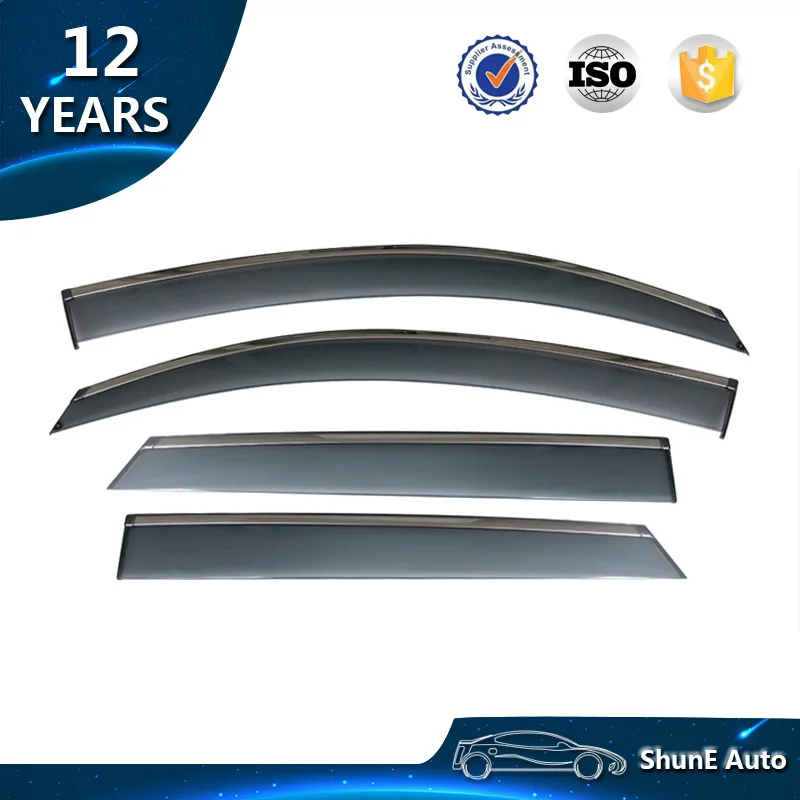 PC Injection Stainless Steel Trim Window Visor For Tucson 2015-2018 Vent Deflectors Rain shield Visors Auto accessories