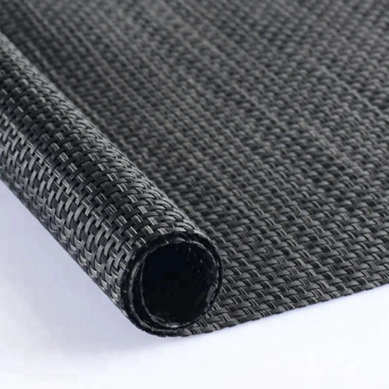 Прямая продажа с фабрики ткань для наружной мебели полоса ПВХ тканая сетка коврик для стола