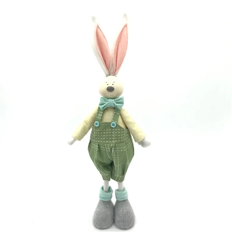 Latest Deign Spring Green Rabbit Figure Standing Doll Easter Gifts Holiday Stuffed Decorative Bunny For Home Decoration