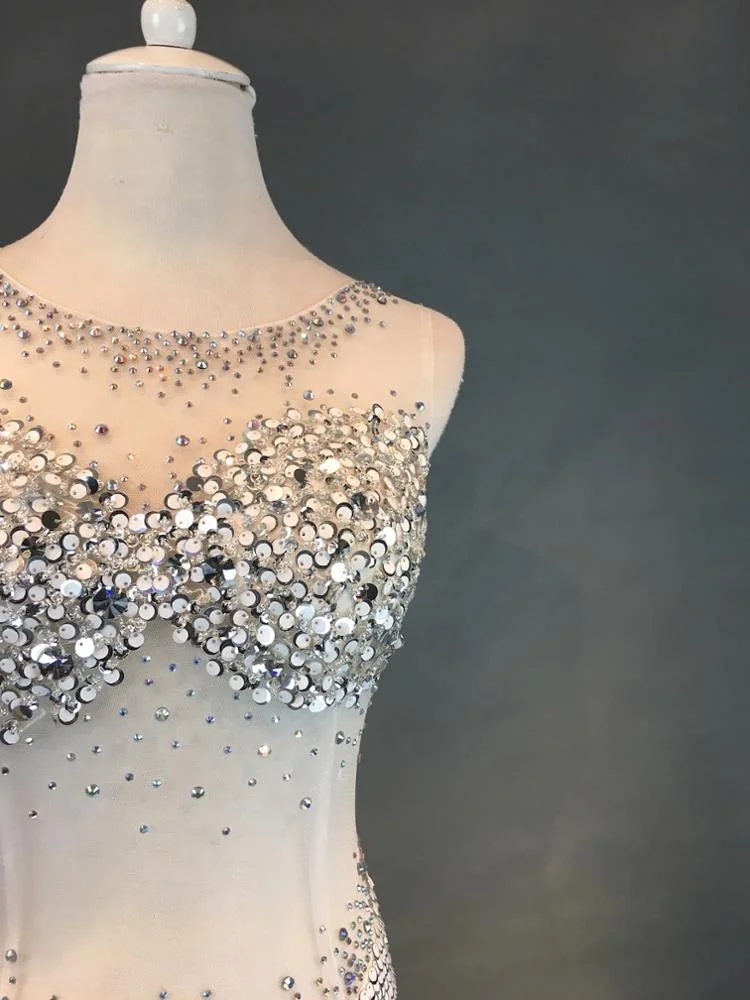 Italy Silver Special Sexy Sequin Pronm Evening Dresses 2018