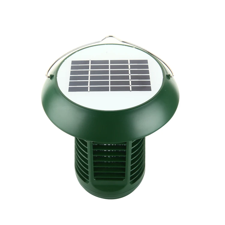 Alibaba China wholesaler solar panel garden illumination pest control insect bug zapper with light led bulbs