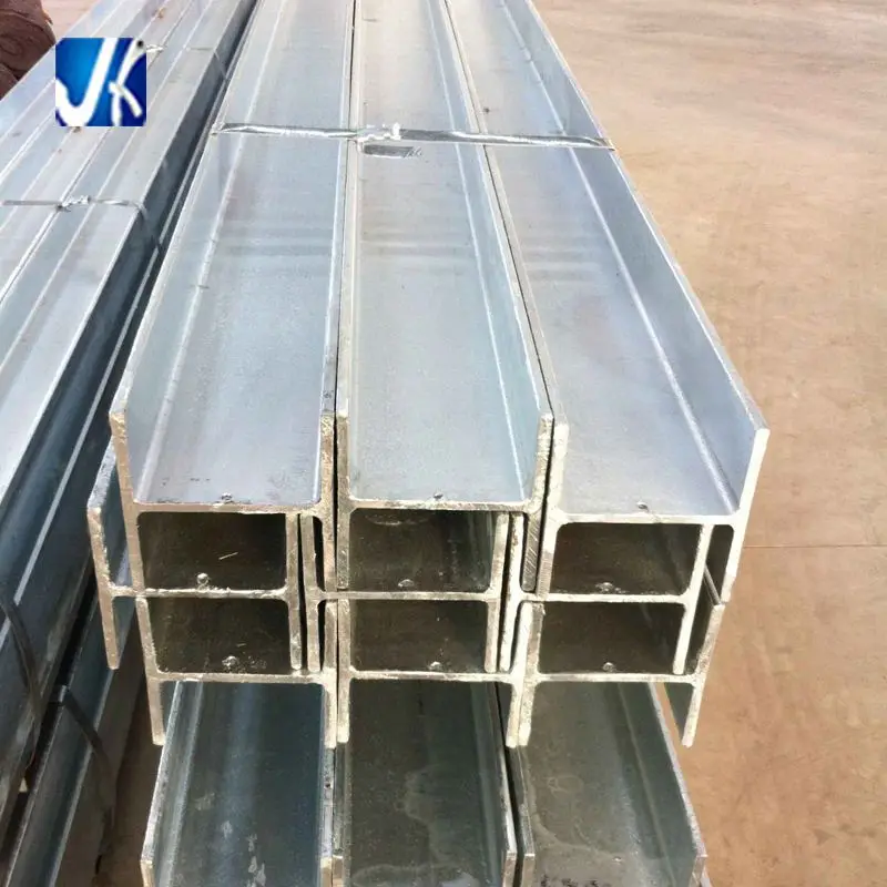  Q235 Q345 UB UC hot dipped galvanized steel I beam with minimum zinc thickness 600g per square