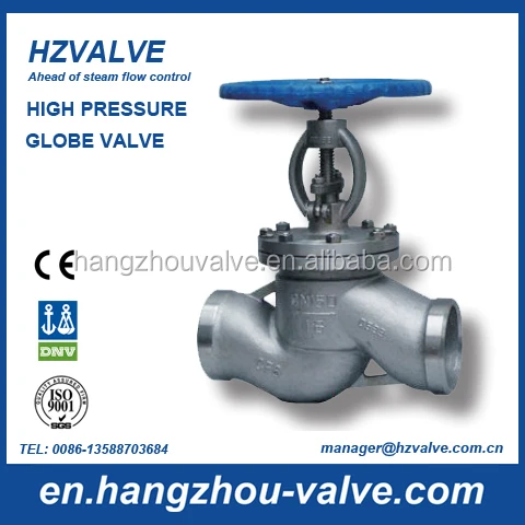 High pressure steam motorized globe valve