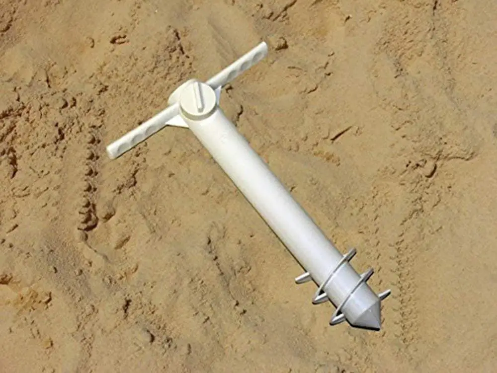 Wholesale Beach Umbrella Sand Screw Anchor Base Auger Drill Screw Conveyor for Wet Sand Beach Umbrella Holder Outdoor Furniture