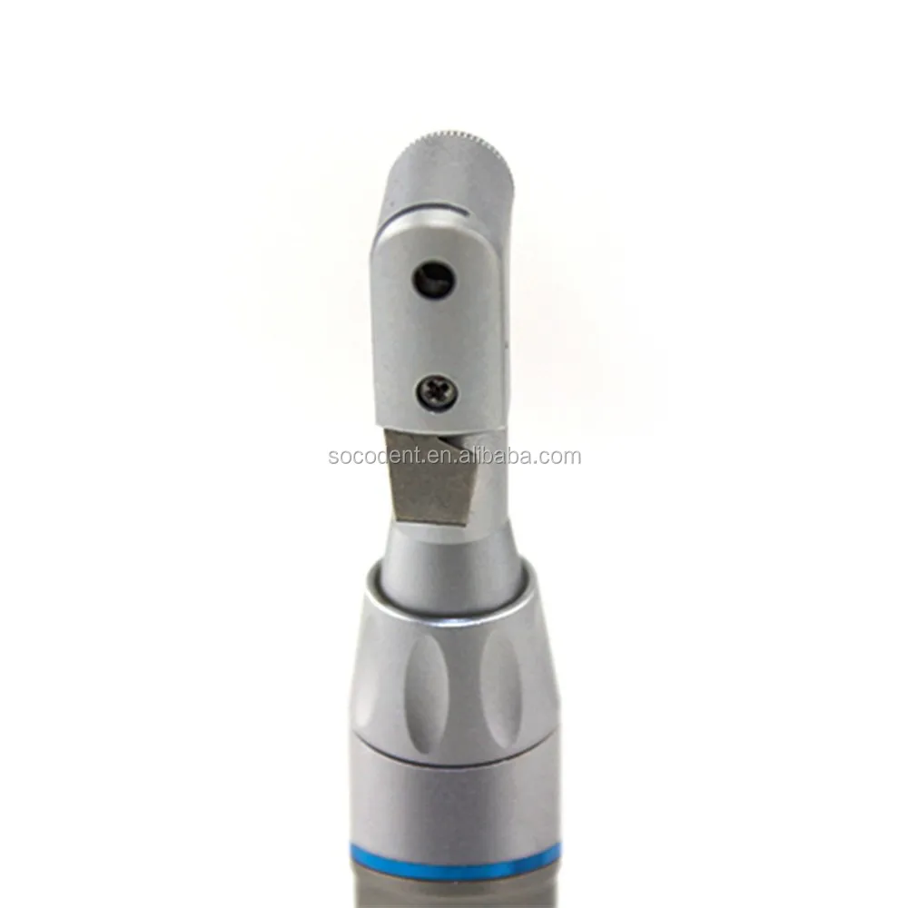 SOCO high quality 1:1 External blue dental Contra angle Low Speed key tyle Handpiece with ball bearing shaft