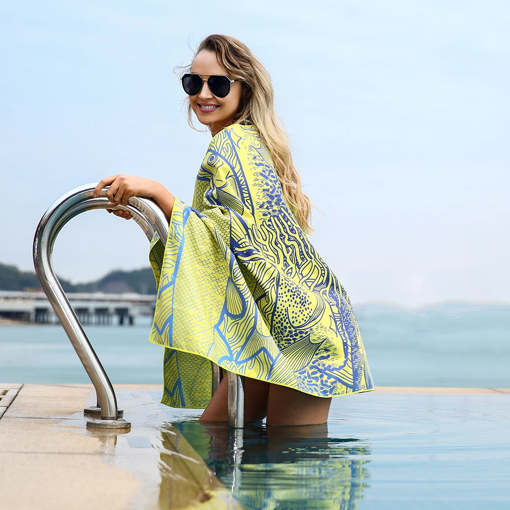 80 polyester & 20 polyamide printed beach towel microfiber