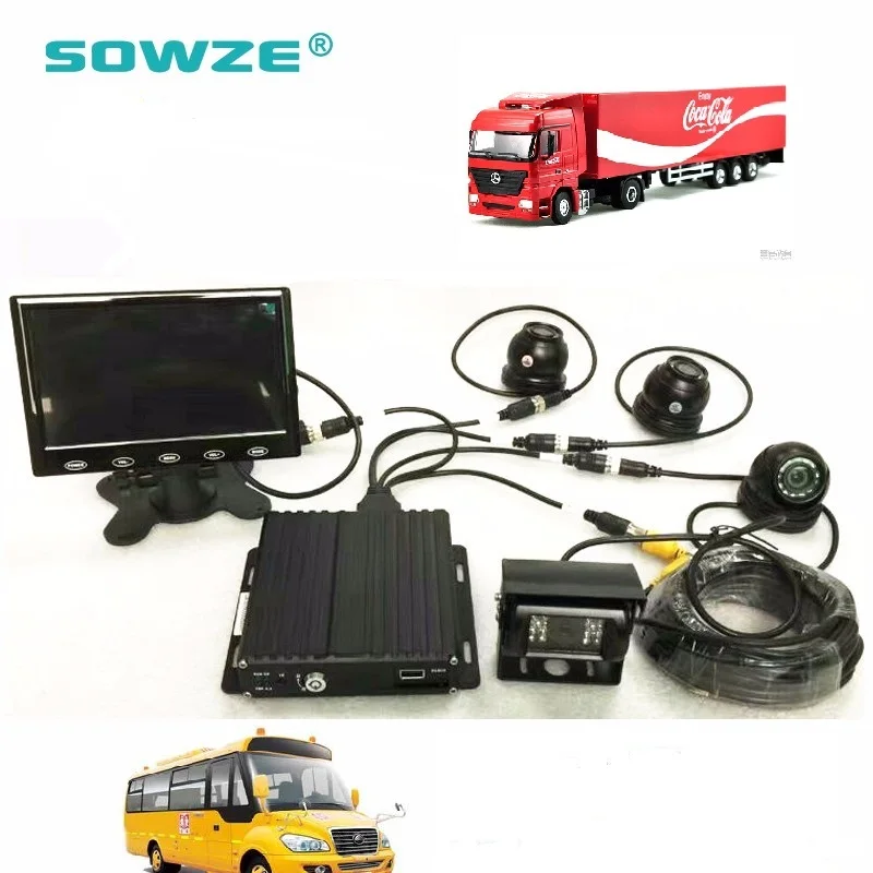 Мини MDVR 4ch 720 P Наборы SD Школьный Автобус Mobile DVR Запись Камеры Безопасности