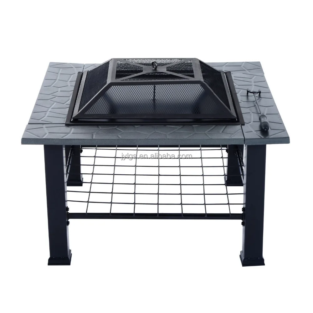  Уличная квадратная костра для барбекю с крышкой
