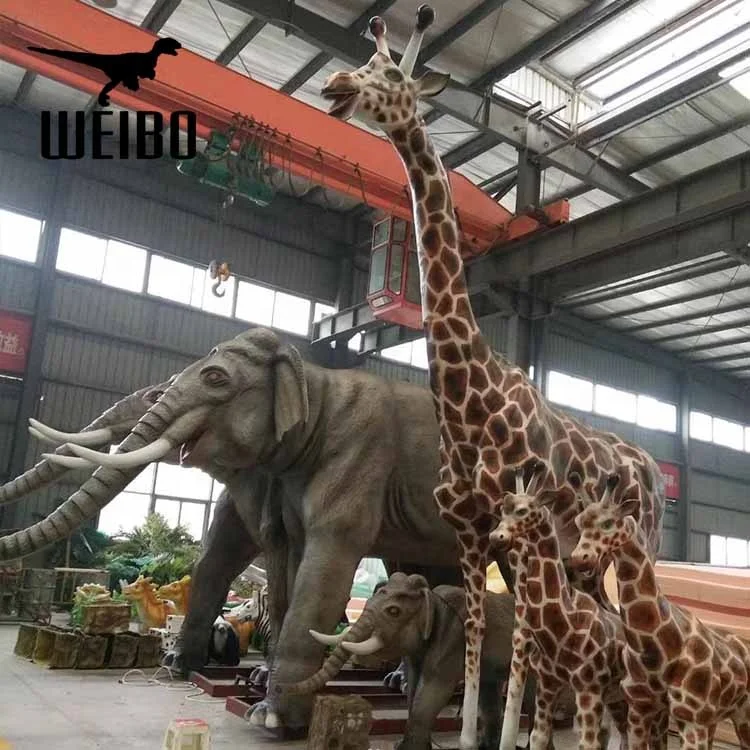 Life size elephant animatronic animal robot animal model
