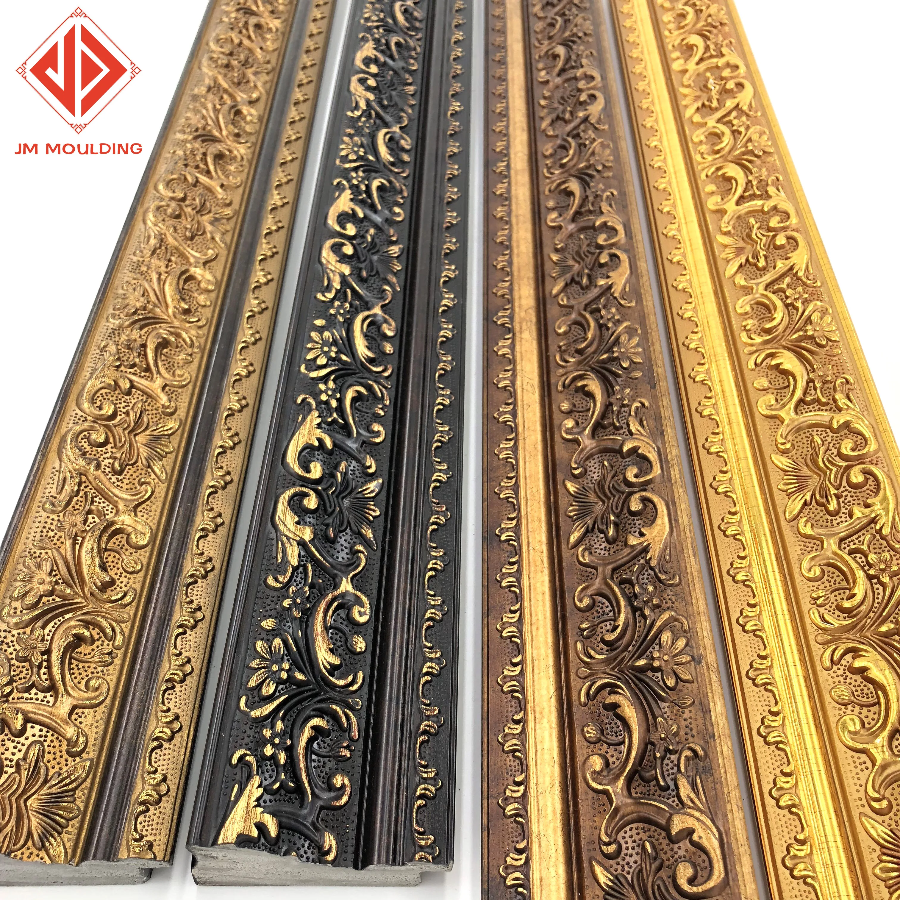 NEW DESIGN PS Polystyrene foam Picture Frame Moulding mirror frame moulding plastic photo frame moulding factory in yiwu