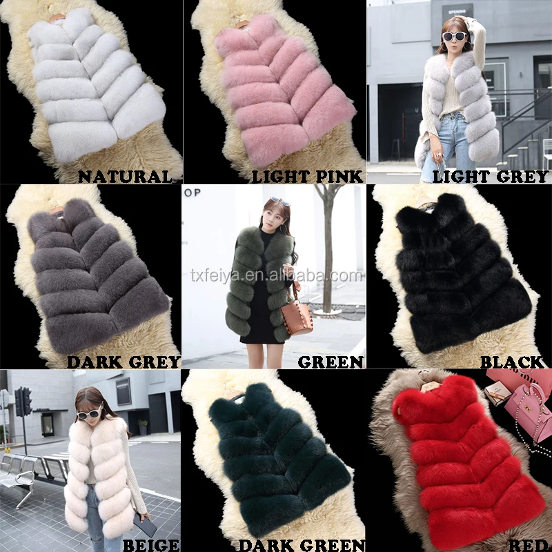 Высококачественный пушистый и мягкий женский длинный жилет из натурального Лисьего меха