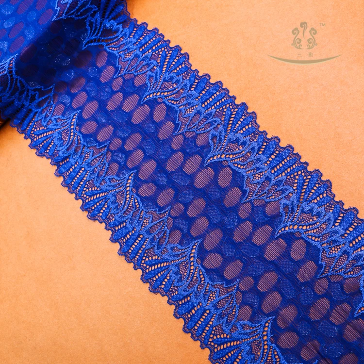 
18,5 см нейлоновая Цветочная вышивка дизайнерское эластичное Черное кружево для лямки платья бюстгальтера занавески 