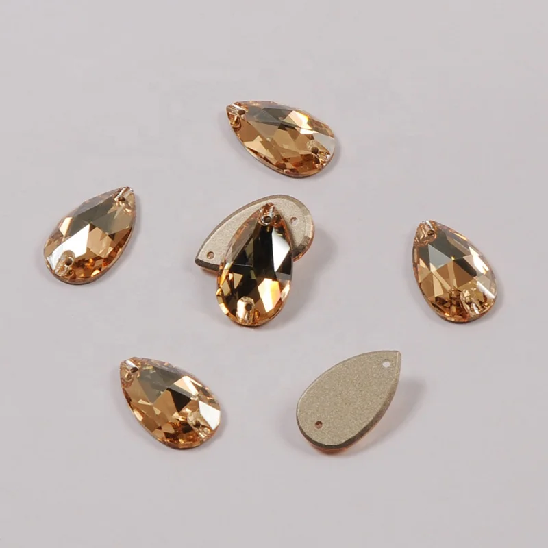 Golden Shadow 3230 Drop 7x12 11x18 13x22 17x28mm Sew-on Rhinestones Wholesale  Rhinestones Flat Back Fabric Rhinestones
