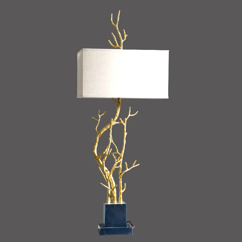Office Hotel Decorative Side Table Lamp Style Brass Luxury Decorative High Quality Vintage Modern Tree Branch Home LED 50 Bronze