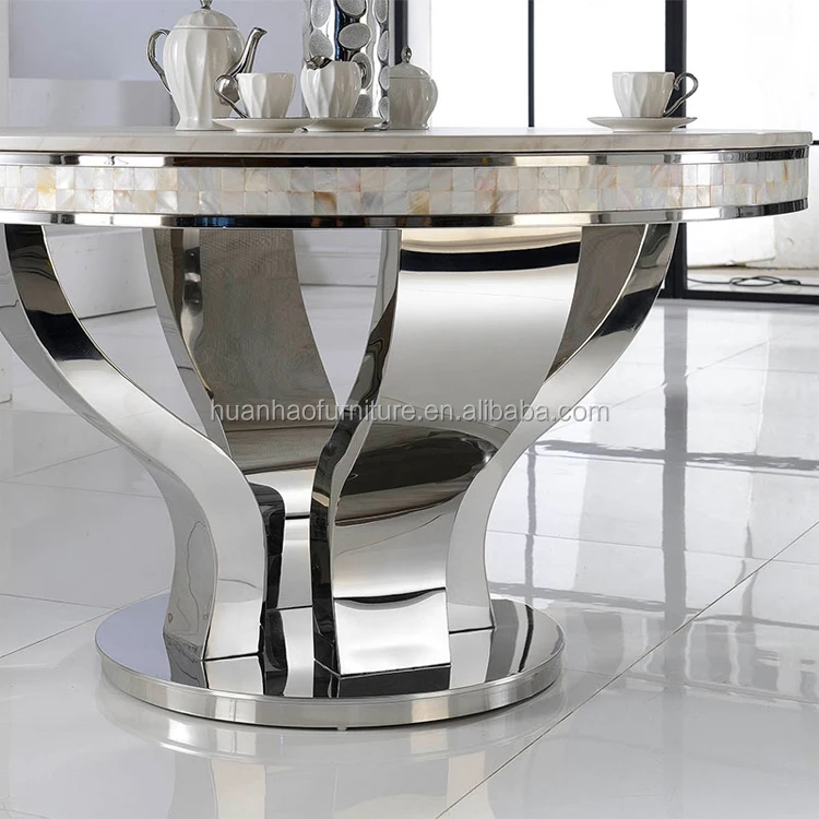 DH-824 Newest fashion elegance marble round dining table malaysia