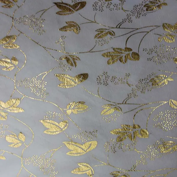 New 2018 gold foil print micro peach fabric for Africa market