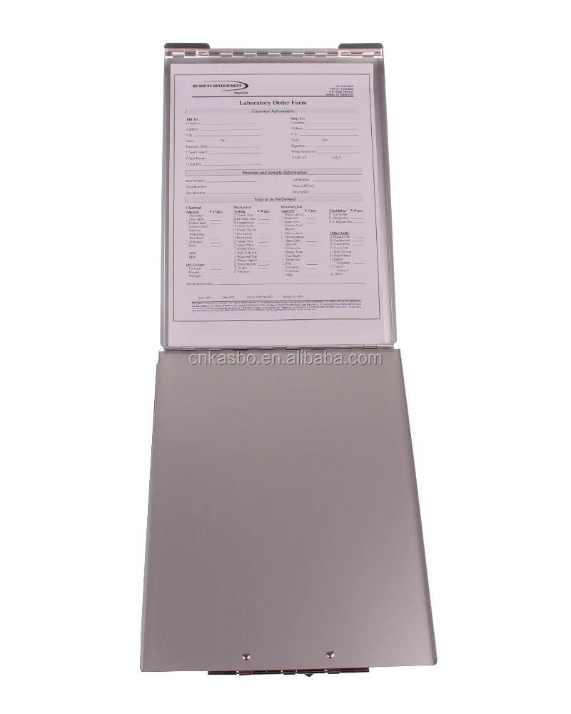 a4 size aluminum storage clipboard