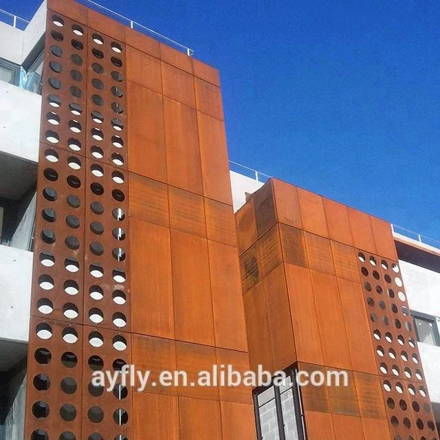Perforated Corten Steel Sheet/Facade/cladding