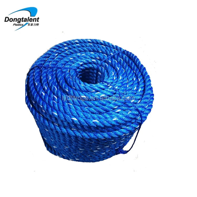 China factory price blue and white color 3 Strand colored cotton rope color rope packing rope