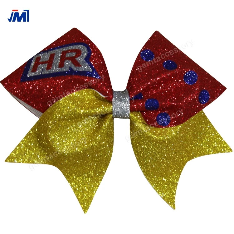 Wholesale cheerleader Cheerleading team girls ribbon boutique hair bows
