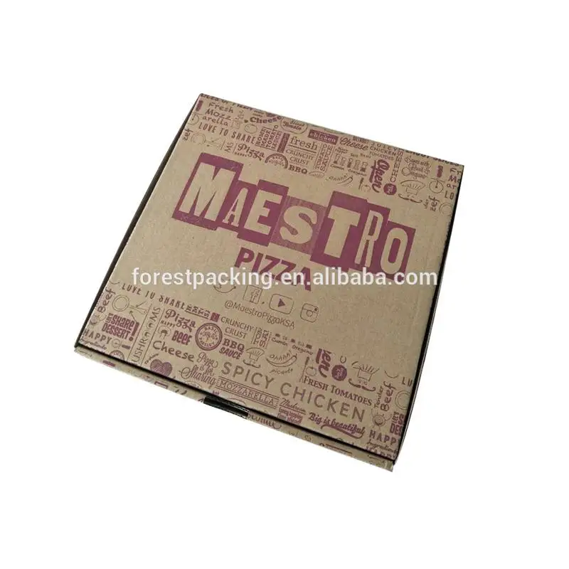  Заказной печати Складывая Бумаги Pizza Box поставщика на заказ коробки для
