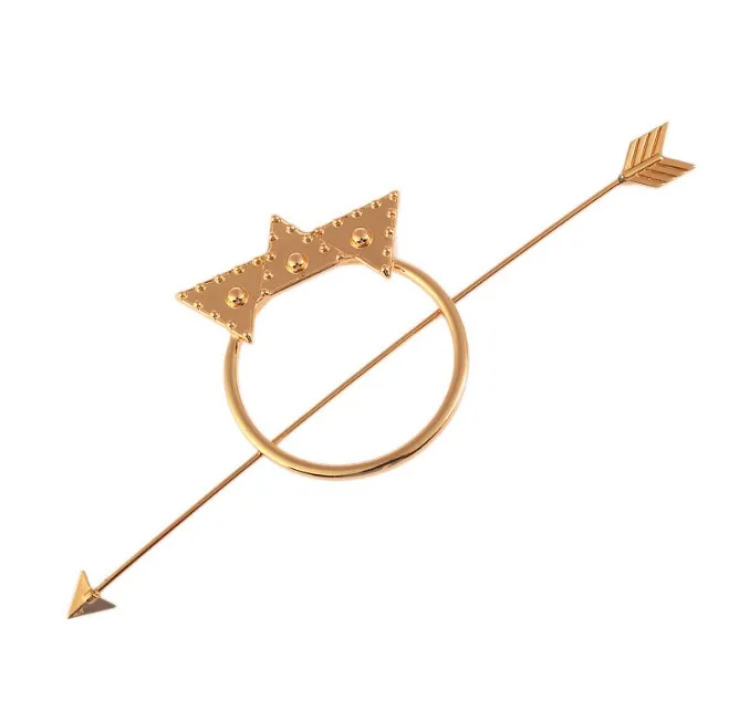 New Bohemian half round bow and arrow hair bun hair accessories